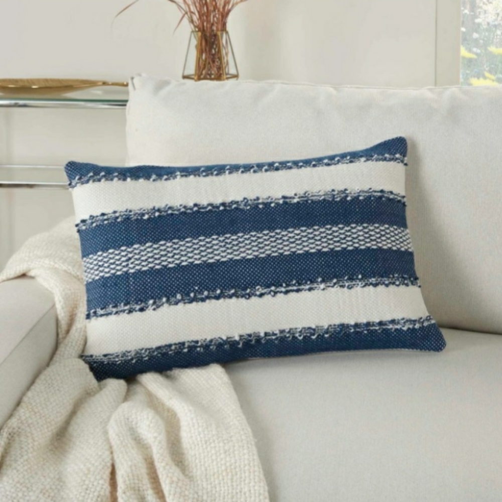 MINA VICTORY Oversized Stripe Lumbar Pillow